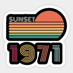 Sunset Retro Vintage 1971 Sticker